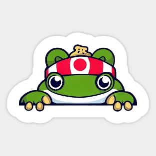 Sneaky japanese frog so cute Sticker